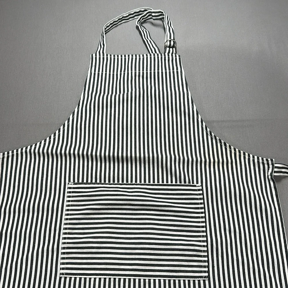 Now Designs Black and White Striped Apron